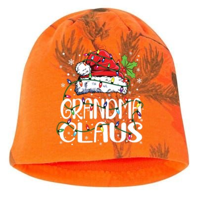 Grandma Claus Shirts Christmas Lights Pajama Family Matching Kati - Camo Knit Beanie