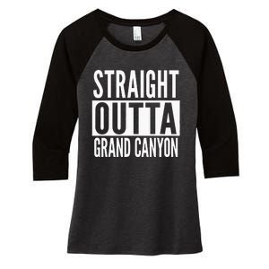 Grand Canyon Straight Outta College University Alumni Women's Tri-Blend 3/4-Sleeve Raglan Shirt