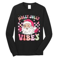 Groovy Cute Santa Claus Christmas Vibes Xmas Long Sleeve Shirt