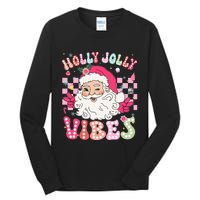 Groovy Cute Santa Claus Christmas Vibes Xmas Tall Long Sleeve T-Shirt