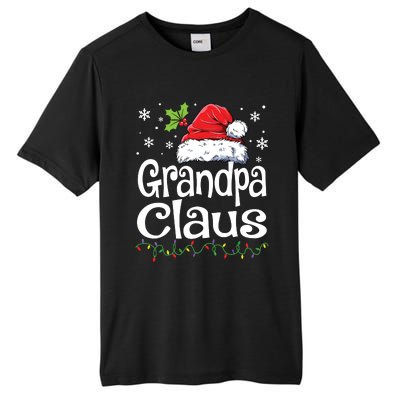 Grandpa Claus Shirts Christmas Lights Pajama Family Matching Tall Fusion ChromaSoft Performance T-Shirt