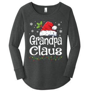 Grandpa Claus Shirts Christmas Lights Pajama Family Matching Women's Perfect Tri Tunic Long Sleeve Shirt