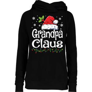 Grandpa Claus Shirts Christmas Lights Pajama Family Matching Womens Funnel Neck Pullover Hood