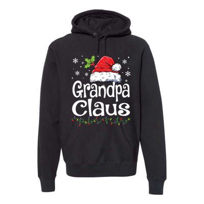 Grandpa Claus Shirts Christmas Lights Pajama Family Matching Premium Hoodie