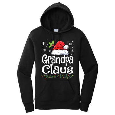 Grandpa Claus Shirts Christmas Lights Pajama Family Matching Women's Pullover Hoodie