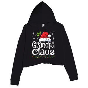 Grandpa Claus Shirts Christmas Lights Pajama Family Matching Crop Fleece Hoodie