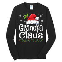 Grandpa Claus Shirts Christmas Lights Pajama Family Matching Tall Long Sleeve T-Shirt