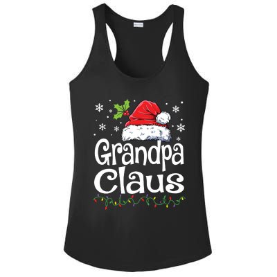 Grandpa Claus Shirts Christmas Lights Pajama Family Matching Ladies PosiCharge Competitor Racerback Tank