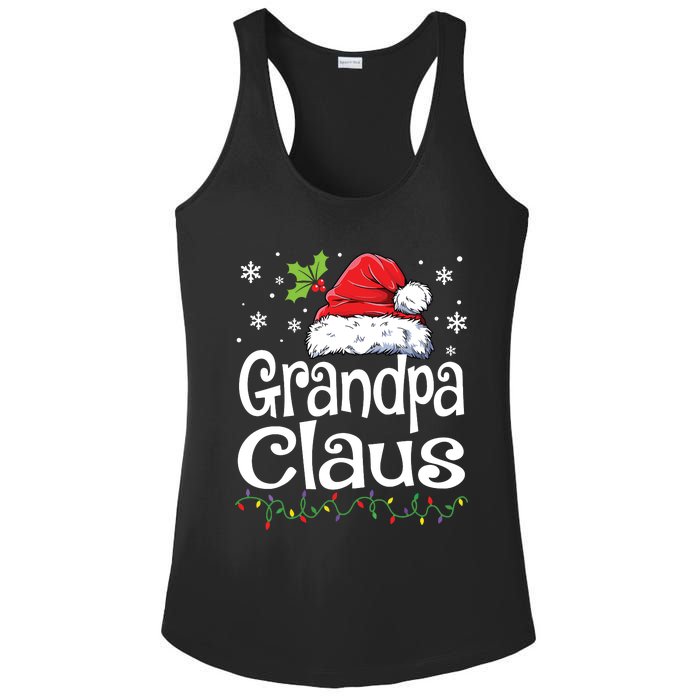 Grandpa Claus Shirts Christmas Lights Pajama Family Matching Ladies PosiCharge Competitor Racerback Tank