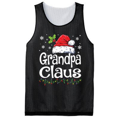 Grandpa Claus Shirts Christmas Lights Pajama Family Matching Mesh Reversible Basketball Jersey Tank