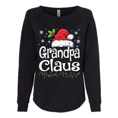 Grandpa Claus Shirts Christmas Lights Pajama Family Matching Womens California Wash Sweatshirt