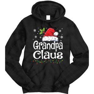 Grandpa Claus Shirts Christmas Lights Pajama Family Matching Tie Dye Hoodie