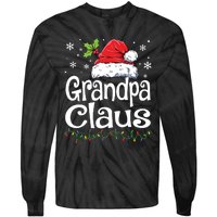 Grandpa Claus Shirts Christmas Lights Pajama Family Matching Tie-Dye Long Sleeve Shirt