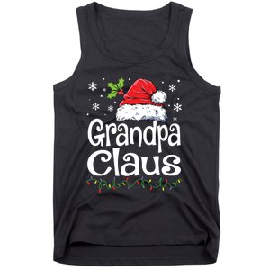 Grandpa Claus Shirts Christmas Lights Pajama Family Matching Tank Top