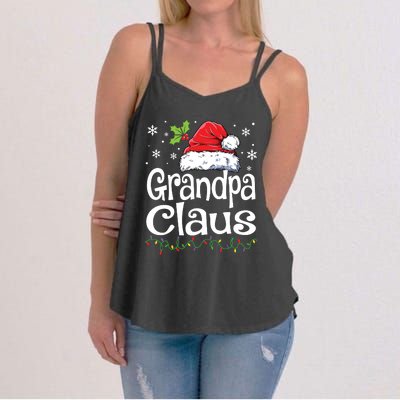 Grandpa Claus Shirts Christmas Lights Pajama Family Matching Women's Strappy Tank