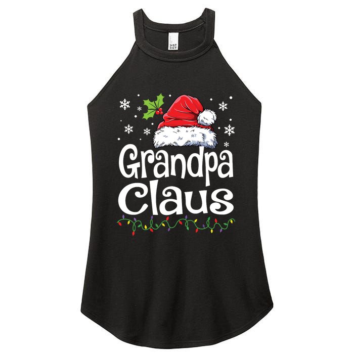 Grandpa Claus Shirts Christmas Lights Pajama Family Matching Women's Perfect Tri Rocker Tank