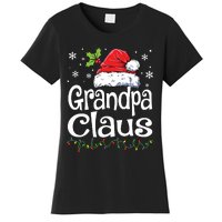 Grandpa Claus Shirts Christmas Lights Pajama Family Matching Women's T-Shirt