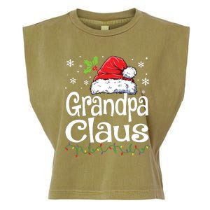 Grandpa Claus Shirts Christmas Lights Pajama Family Matching Garment-Dyed Women's Muscle Tee