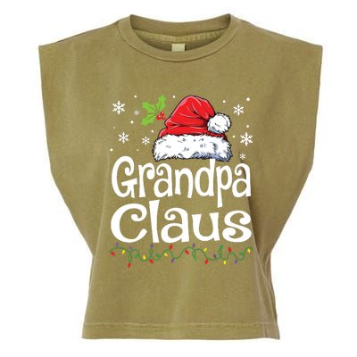 Grandpa Claus Shirts Christmas Lights Pajama Family Matching Garment-Dyed Women's Muscle Tee