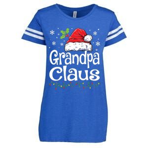 Grandpa Claus Shirts Christmas Lights Pajama Family Matching Enza Ladies Jersey Football T-Shirt