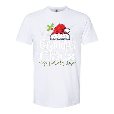 Grandpa Claus Shirts Christmas Lights Pajama Family Matching Softstyle CVC T-Shirt