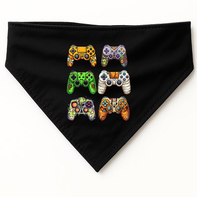 Gaming Controllers Skeleton Zombie Mummy Halloween USA-Made Doggie Bandana