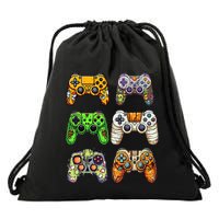 Gaming Controllers Skeleton Zombie Mummy Halloween Drawstring Bag