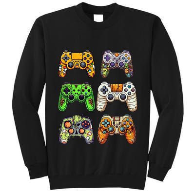 Gaming Controllers Skeleton Zombie Mummy Halloween Tall Sweatshirt