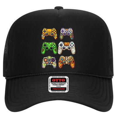 Gaming Controllers Skeleton Zombie Mummy Halloween Trucker Hat