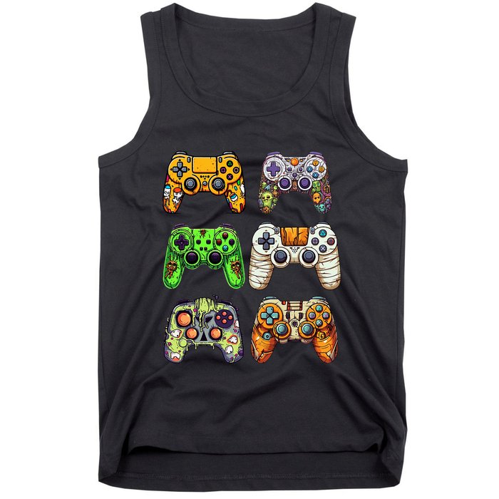 Gaming Controllers Skeleton Zombie Mummy Halloween Tank Top