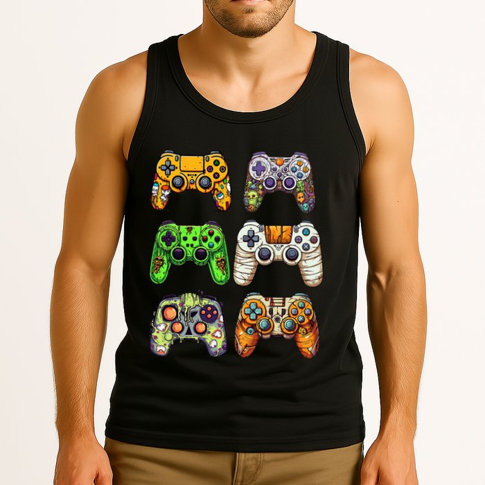 Gaming Controllers Skeleton Zombie Mummy Halloween Tank Top