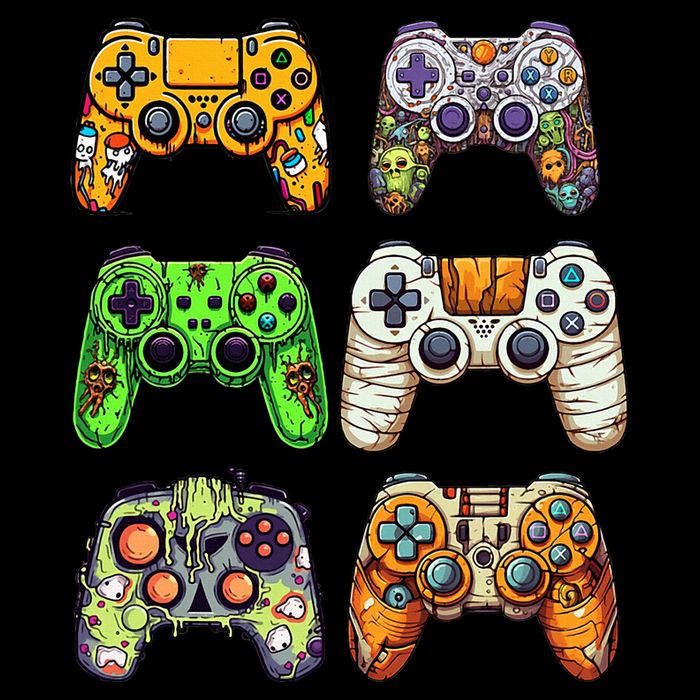 Gaming Controllers Skeleton Zombie Mummy Halloween Tank Top