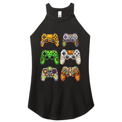 Gaming Controllers Skeleton Zombie Mummy Halloween Women's Perfect Tri Rocker Tank