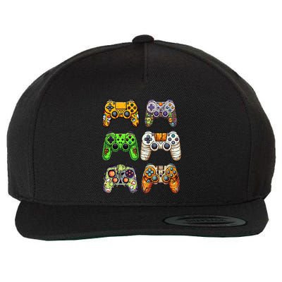 Gaming Controllers Skeleton Zombie Mummy Halloween Wool Snapback Cap
