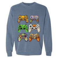 Gaming Controllers Skeleton Zombie Mummy Halloween Garment-Dyed Sweatshirt