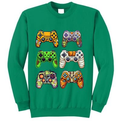 Gaming Controllers Skeleton Zombie Mummy Halloween Sweatshirt