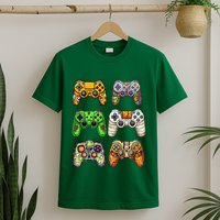 Gaming Controllers Skeleton Zombie Mummy Halloween T-Shirt