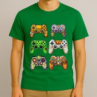 Gaming Controllers Skeleton Zombie Mummy Halloween T-Shirt