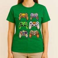 Gaming Controllers Skeleton Zombie Mummy Halloween T-Shirt