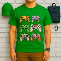 Gaming Controllers Skeleton Zombie Mummy Halloween T-Shirt