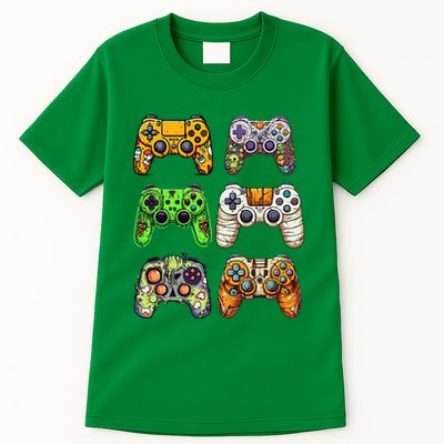 Gaming Controllers Skeleton Zombie Mummy Halloween Tall T-Shirt