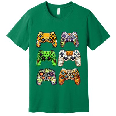 Gaming Controllers Skeleton Zombie Mummy Halloween Premium T-Shirt