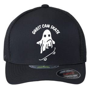 Ghost Can Skate Halloween Costume Ghoul Skateboard Skater Gift Flexfit Unipanel Trucker Cap