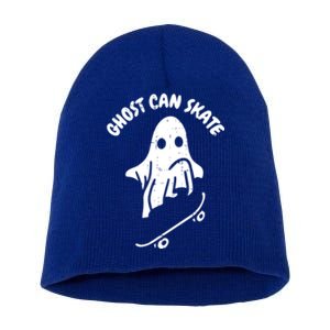 Ghost Can Skate Halloween Costume Ghoul Skateboard Skater Gift Short Acrylic Beanie