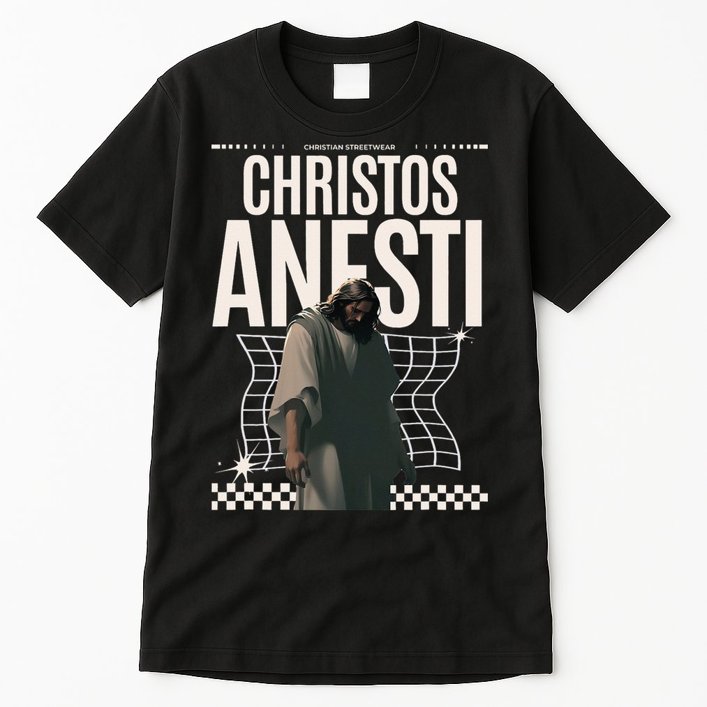 Greek Christian Streetwear Jesus Christ Is Risen Women Tall T-Shirt