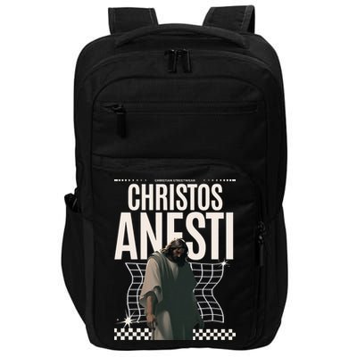 Greek Christian Streetwear Jesus Christ Is Risen Women Impact Tech Backpack