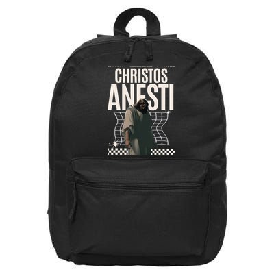 Greek Christian Streetwear Jesus Christ Is Risen Women 16 in Basic Backpack