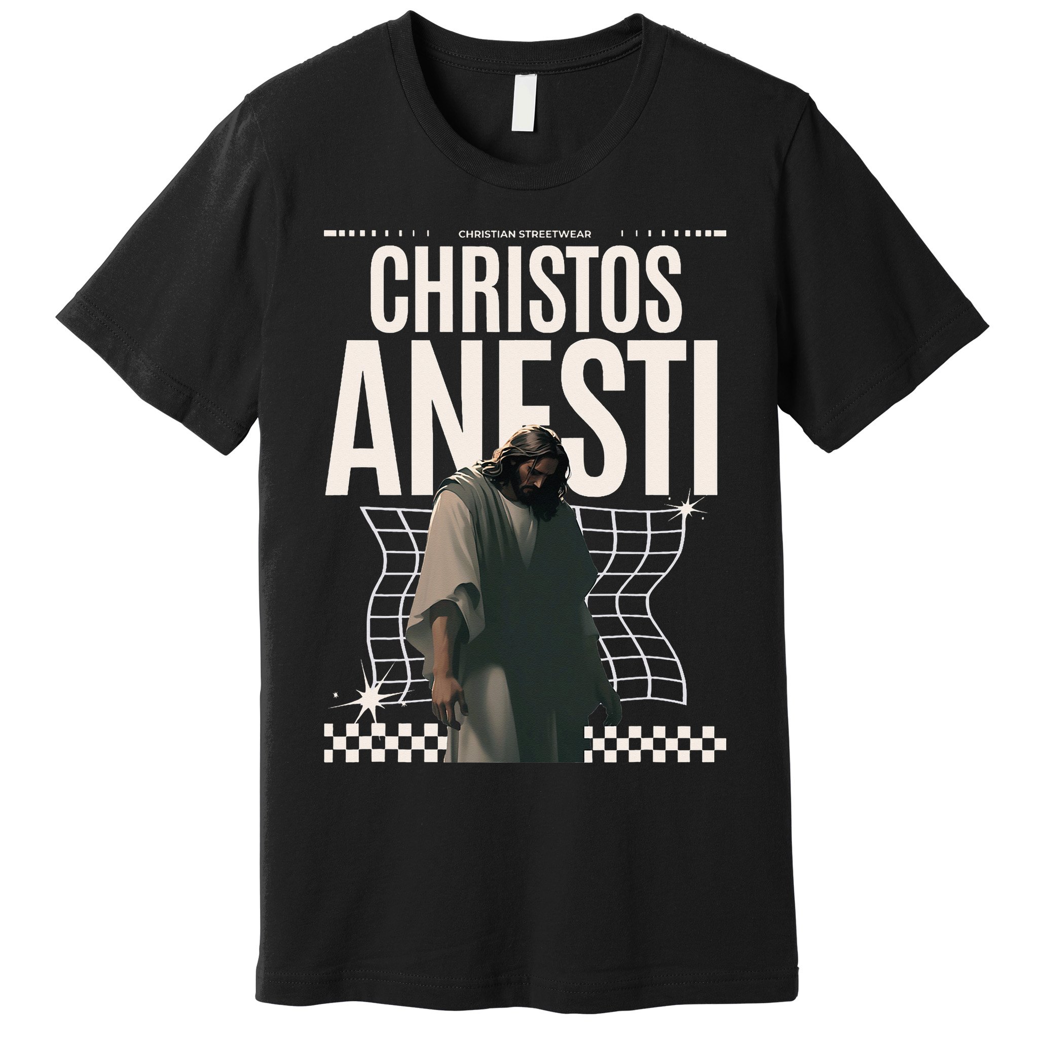 Greek Christian Streetwear Jesus Christ Is Risen Women Premium T-Shirt