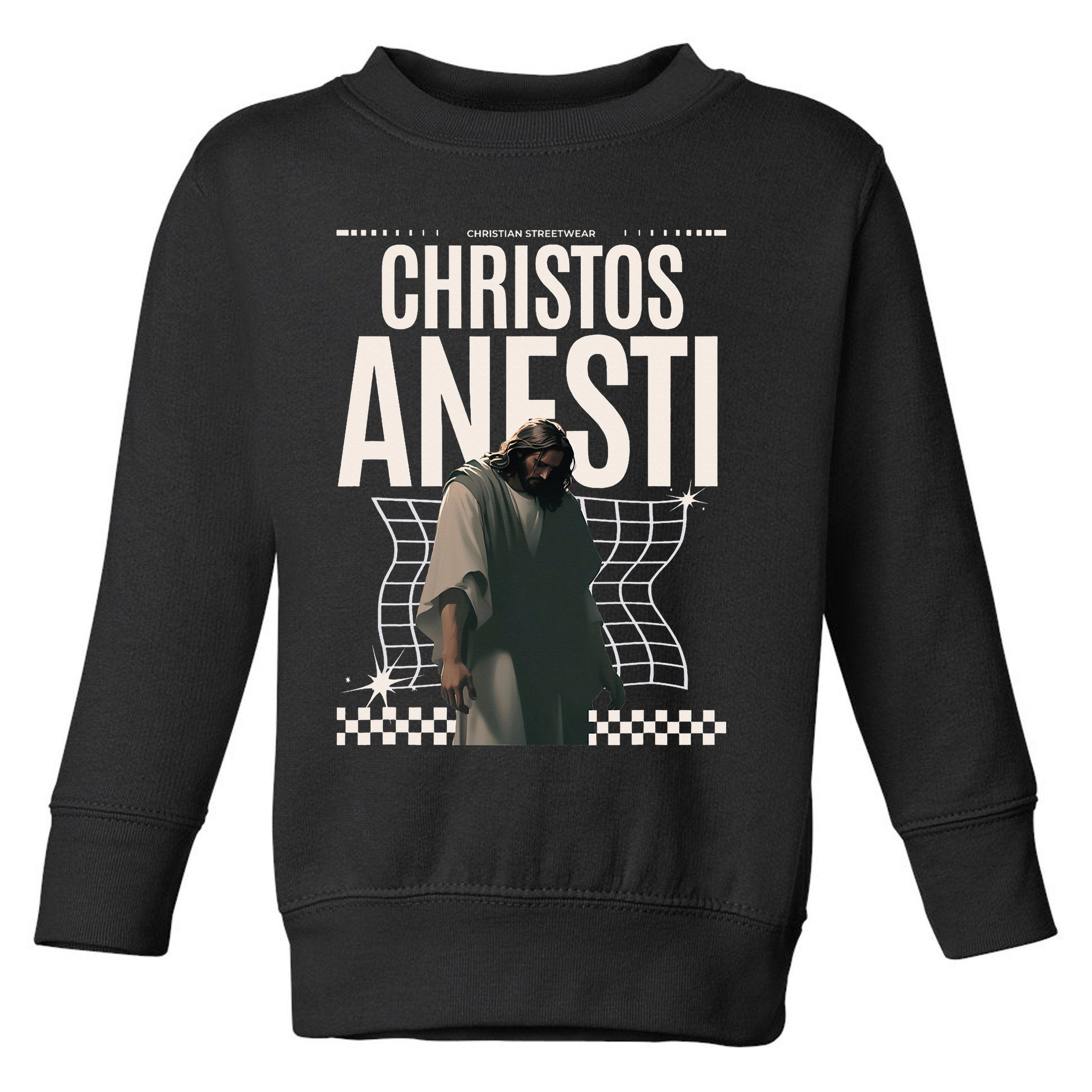Greek Christian Streetwear Jesus Christ Is Risen Women Toddler Sweatshirt