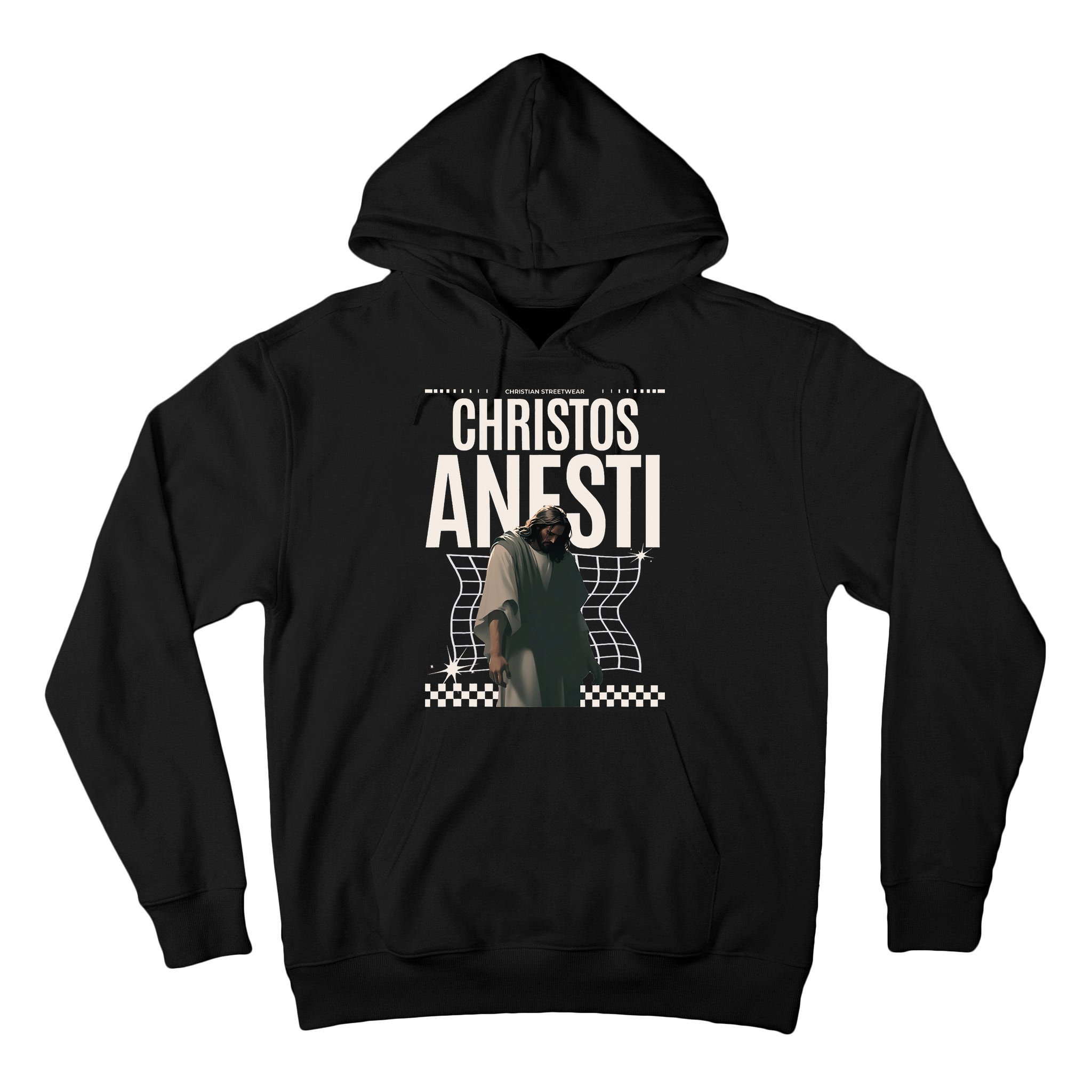 Greek Christian Streetwear Jesus Christ Is Risen Women Tall Hoodie